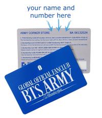 BTS - 2024 Personalized Membership Card or Postcard  