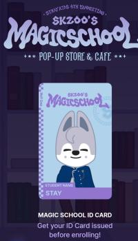 Stray Kids Magic School 4th fanmeeting POP UP Cafe Skzoo ID photocards