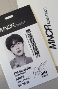 BTS Monochrome MNCR ID Badge Photocards