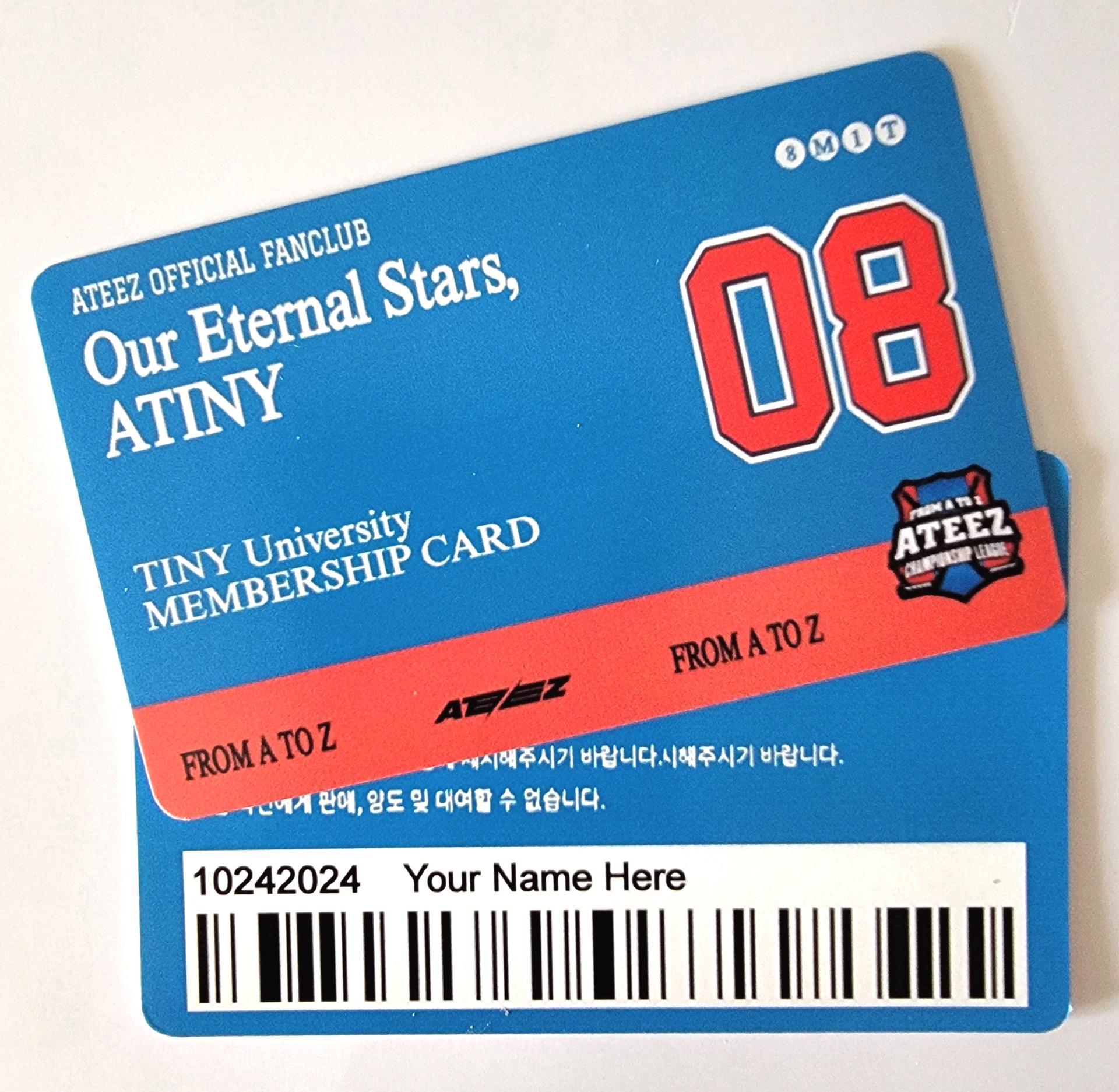 ATEEZ  - 2024 Personalized 5th Membership Card