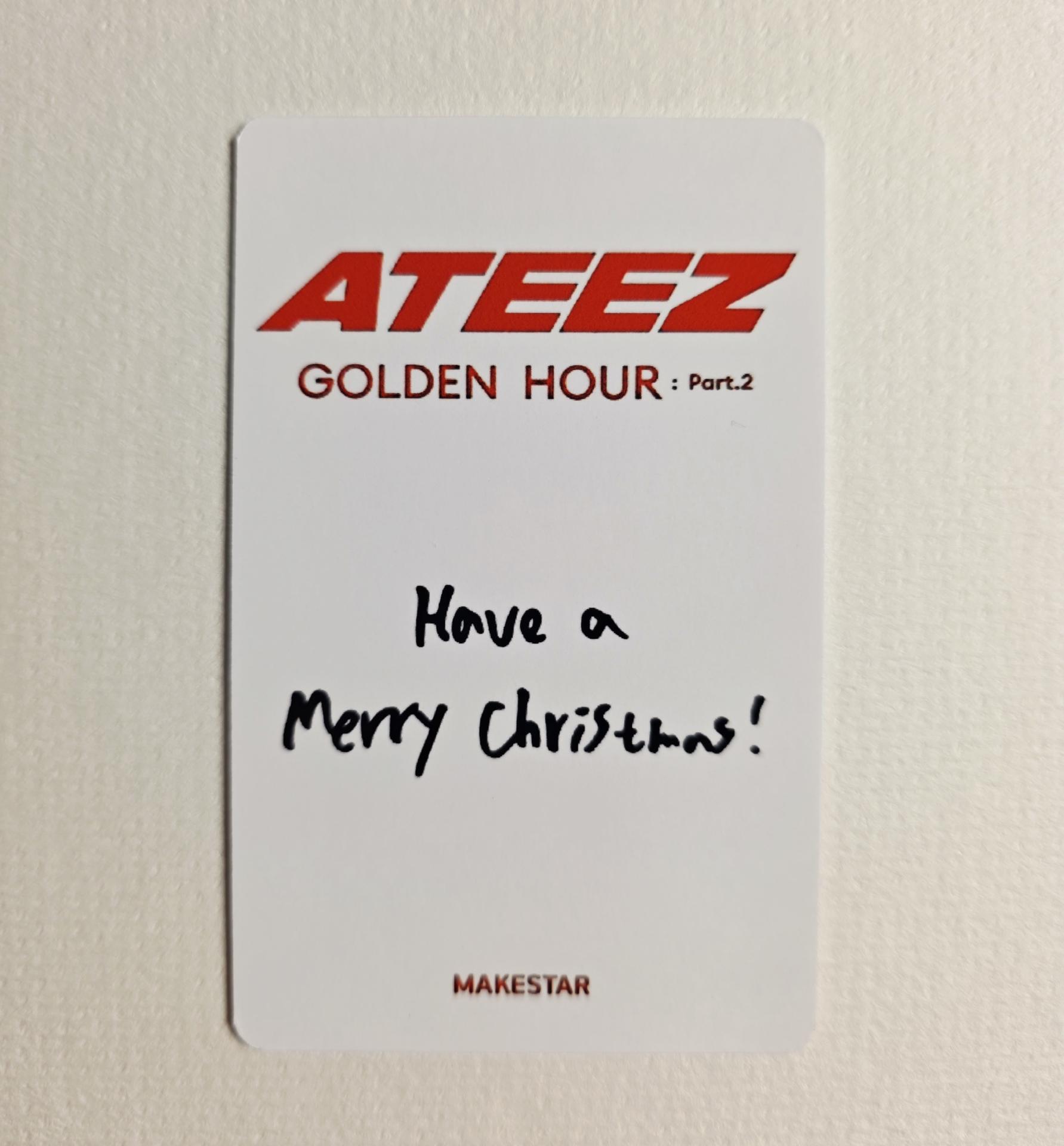Ateez : Yunho - Golden Hour 2 - Makestar Winner Christmas Santa Photocards