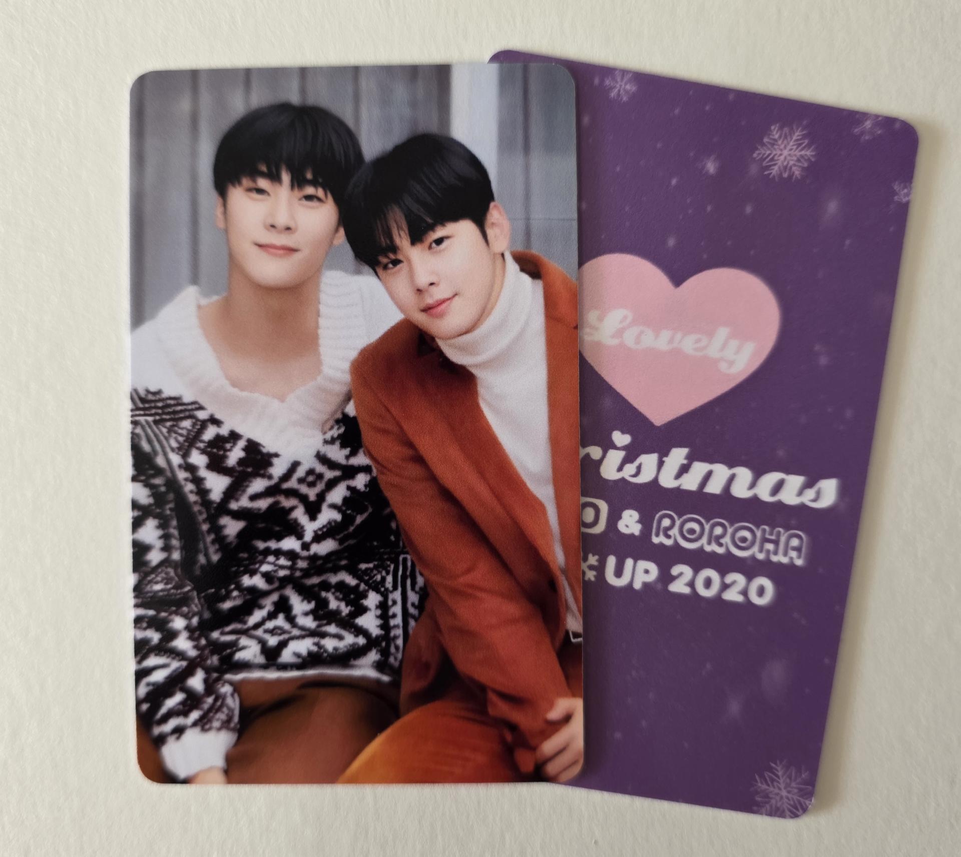 Astro : Lovely Christmas Pop Up 2020 Eunwoo and Moonbin Photocards 