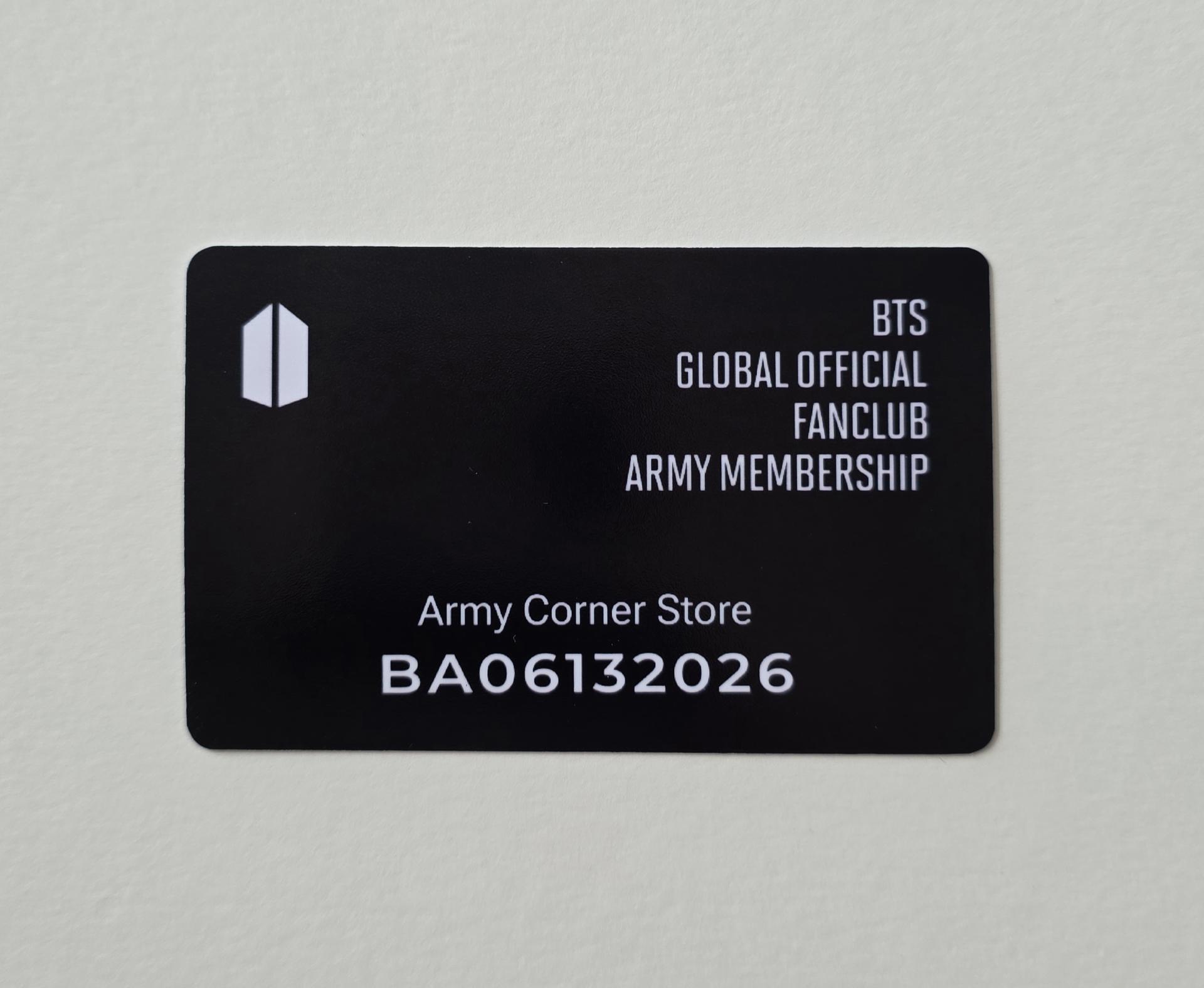 BTS - 2026 Personalized Membership Card