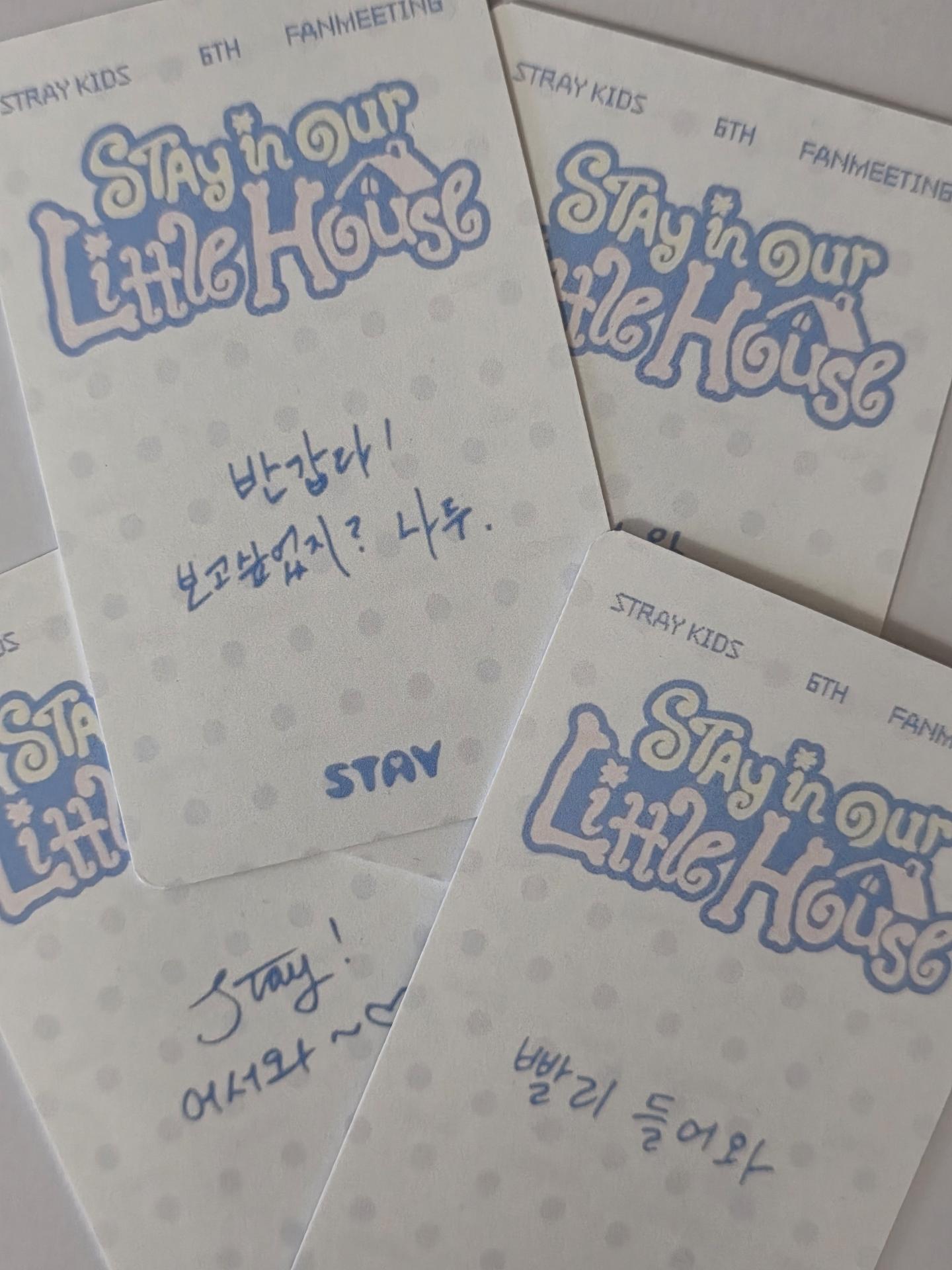 Stray Kids : Stay in our Little House -Day 1 Admission Photocards