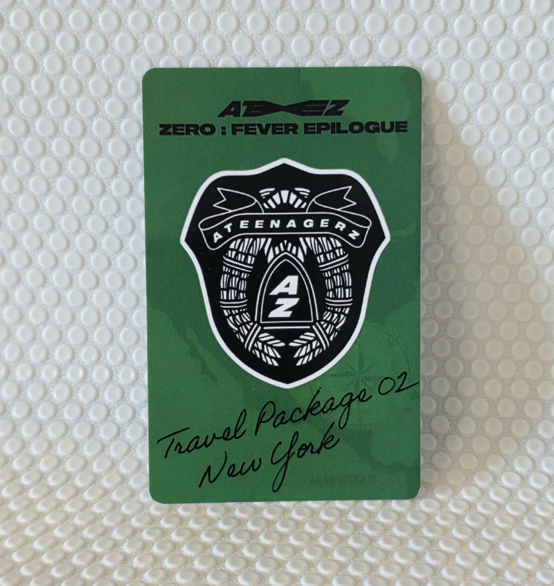 Ateez : San - Zero Fever Epilogue NY Makestar Photocards