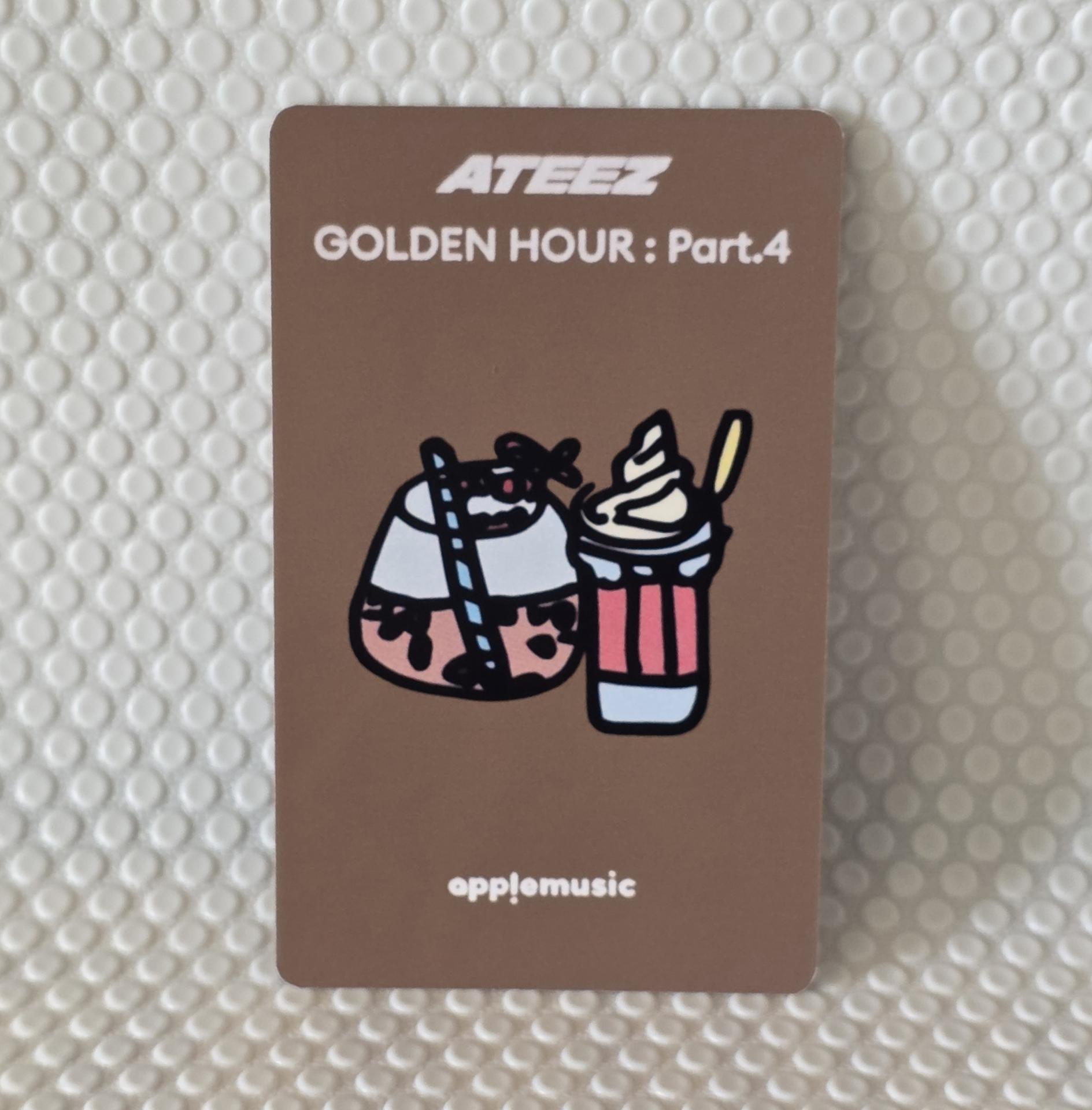 Ateez :Golden Hour 4 Apple Music Drink Event - Mingi Photocards