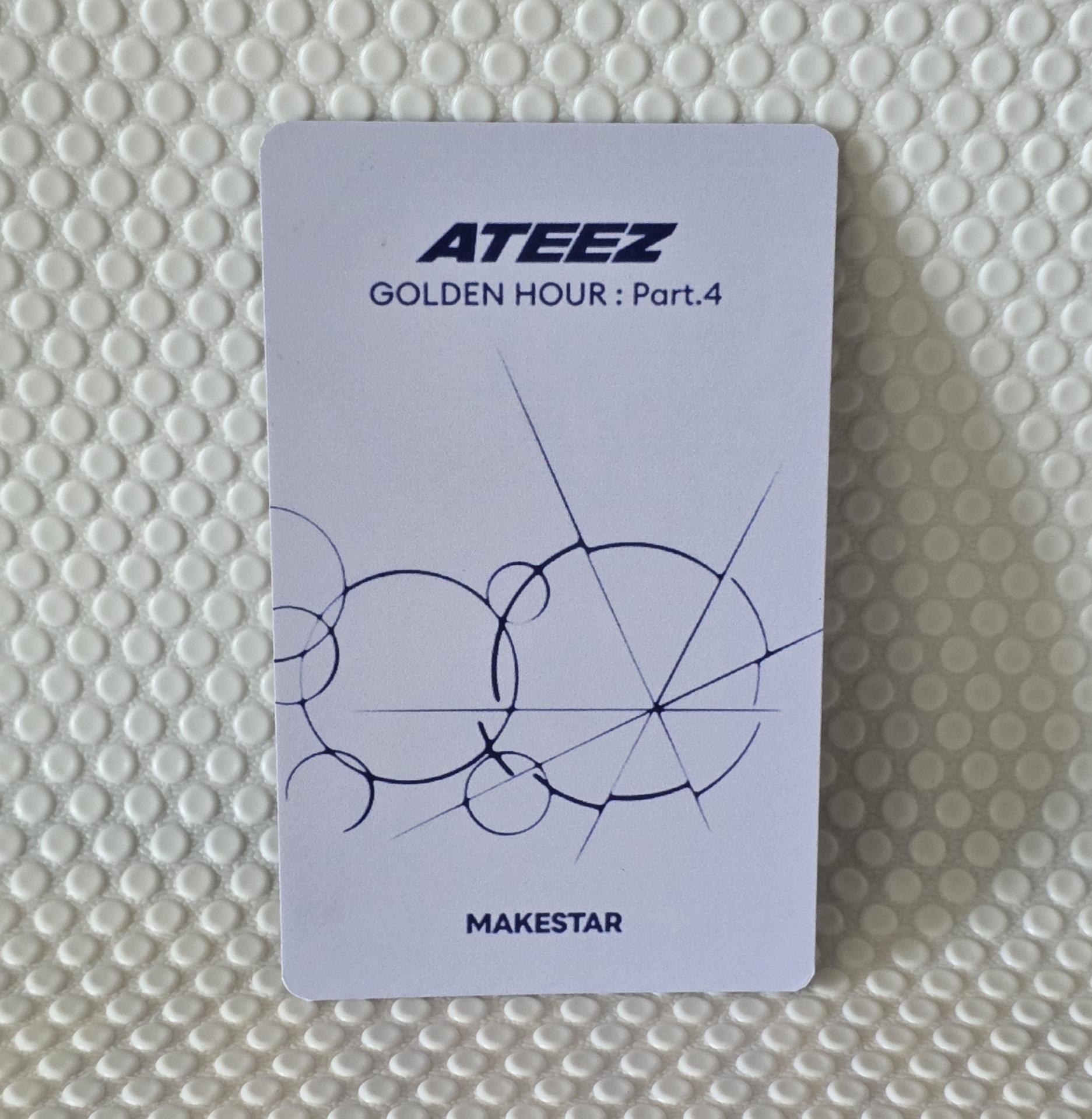 Ateez : Golden Hour 4 Makestar Fansign Wooyoung Photocards