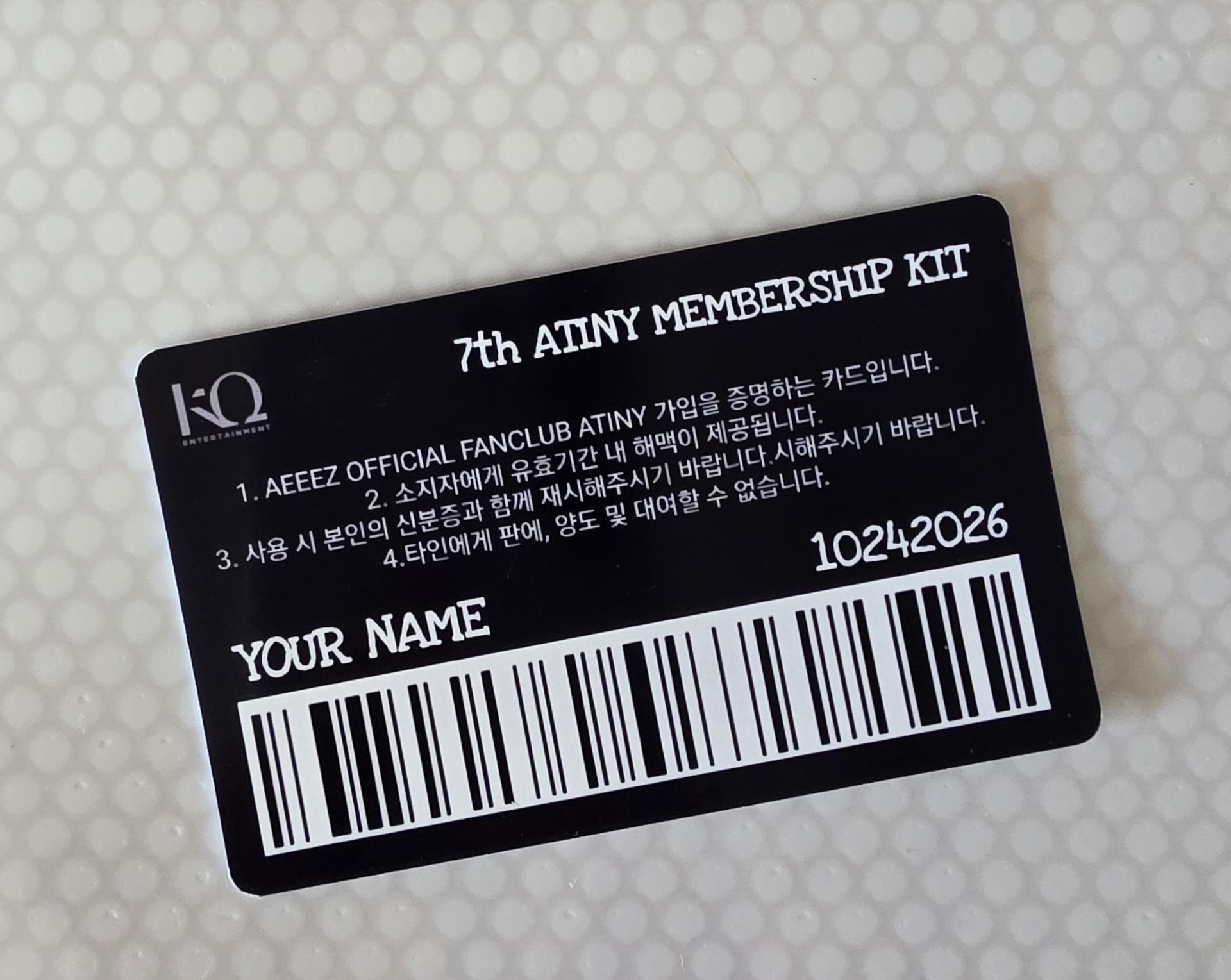 ATEEZ Personalized 7th Membership Kit Ghosteez Besties Photocards 2026