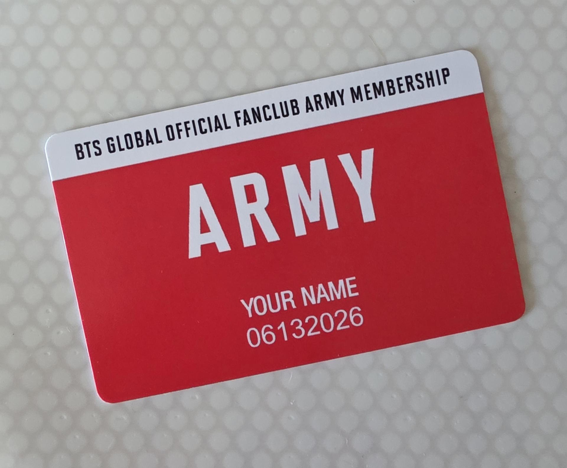 BTS - 2026/27 Personalized Membership Card