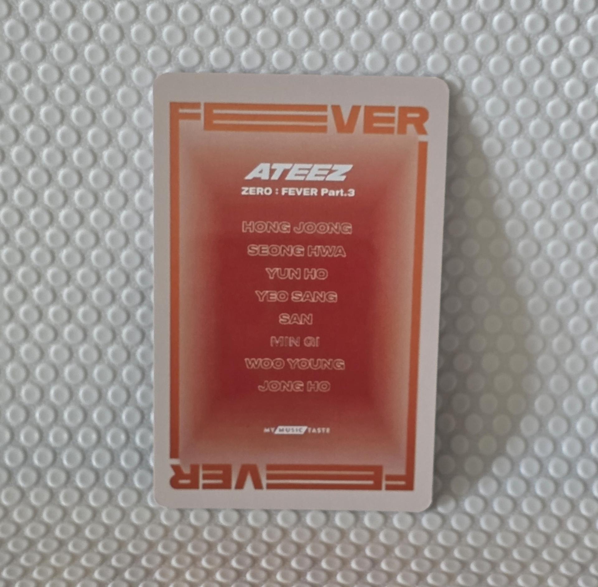 Ateez : Zero Fever Part3 - MMT Photocards Yeosang