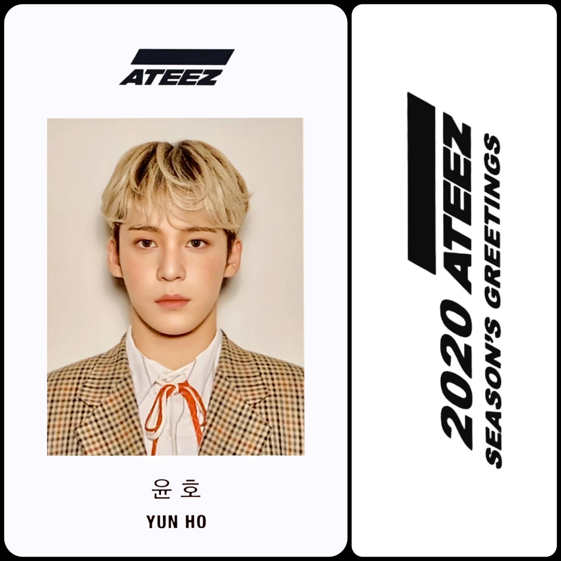ATEEZ Seasons Greeting 2020 ID Photocards