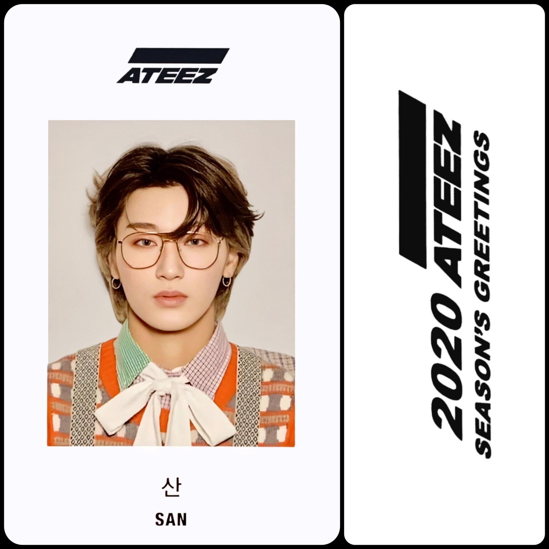 ATEEZ Seasons Greeting 2020 ID Photocards