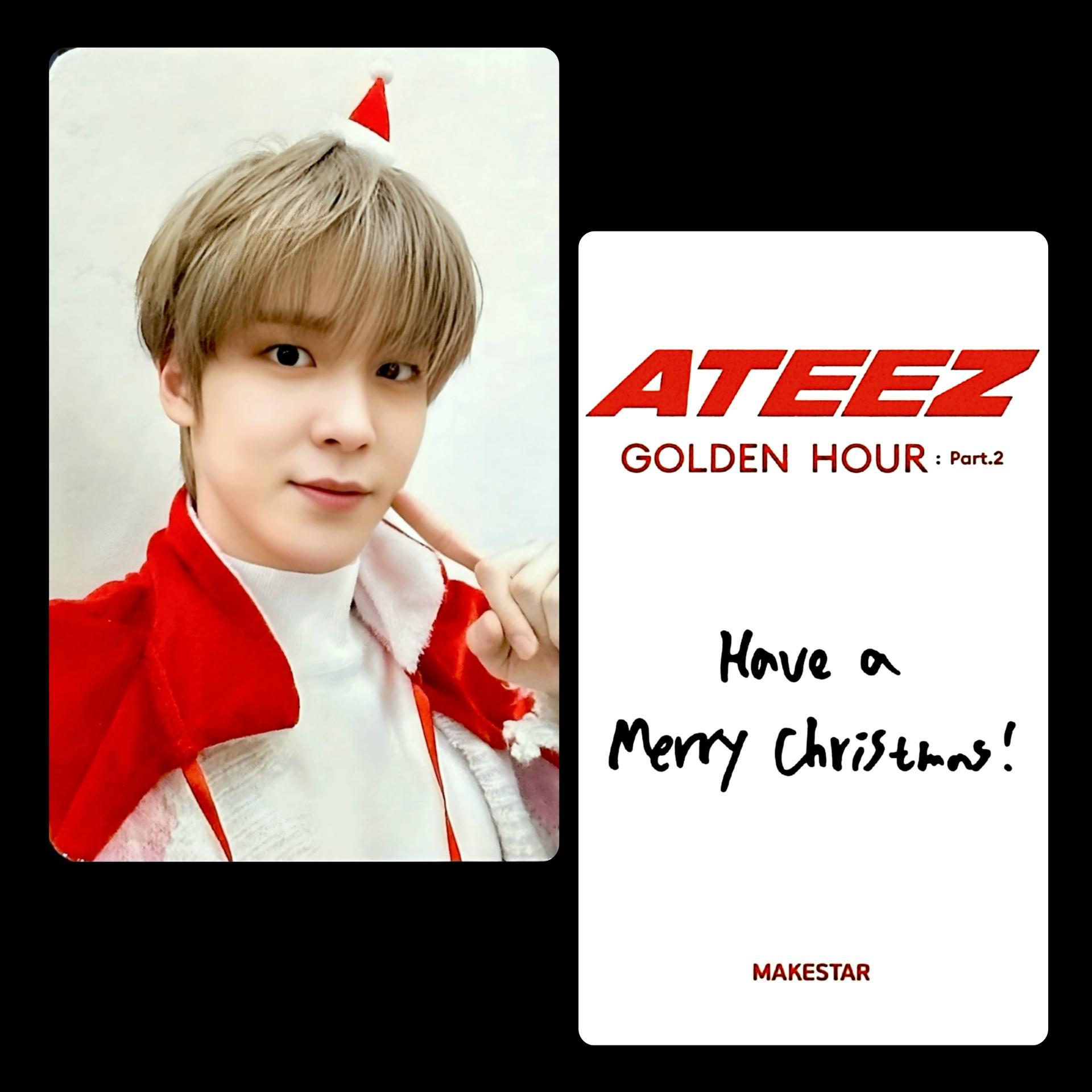 Ateez : Yunho - Golden Hour 2 - Makestar Winner Christmas Santa Photocards