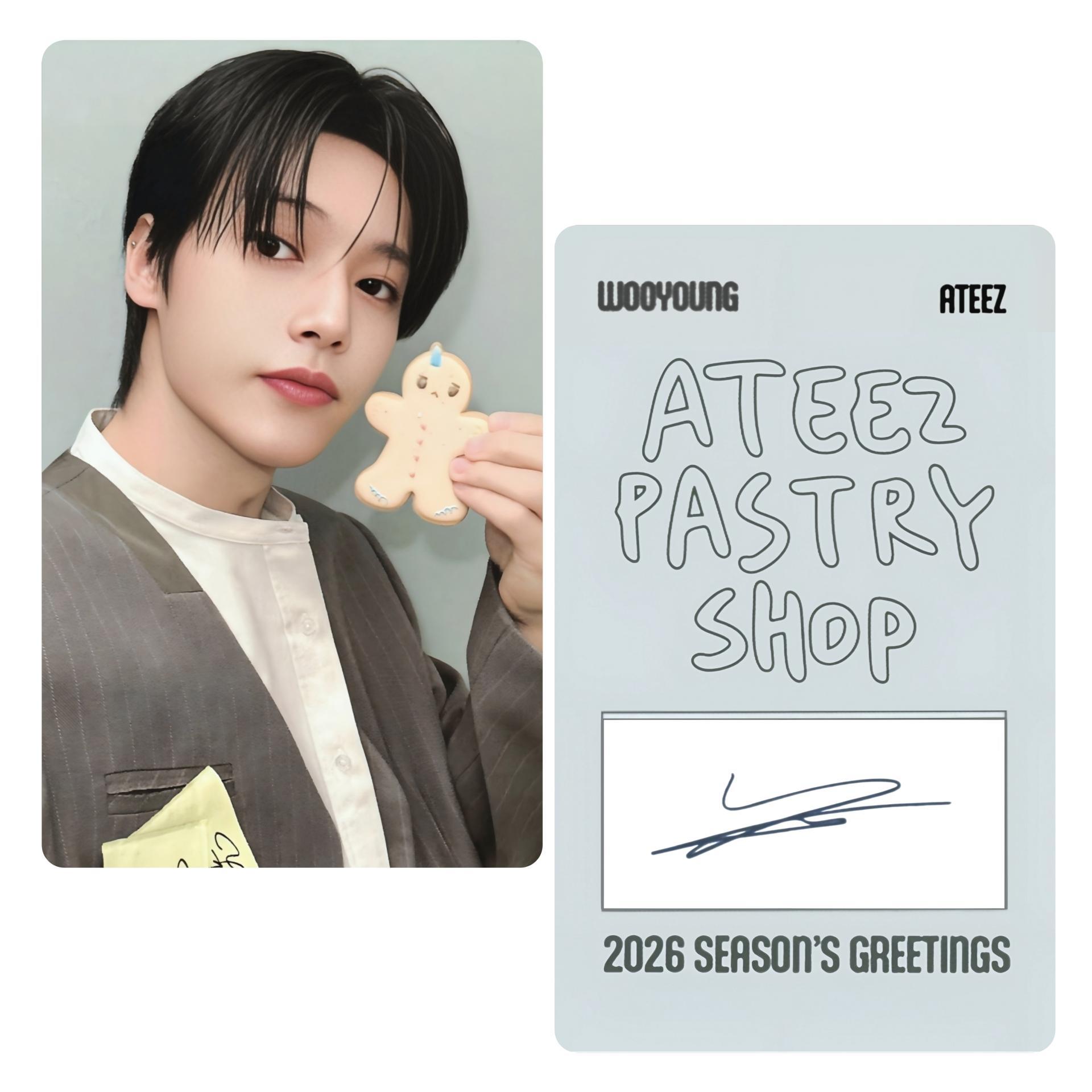 ATEEZ : Seasons Greetings 2026 : Pastry Shop Set A Cookie Photocards