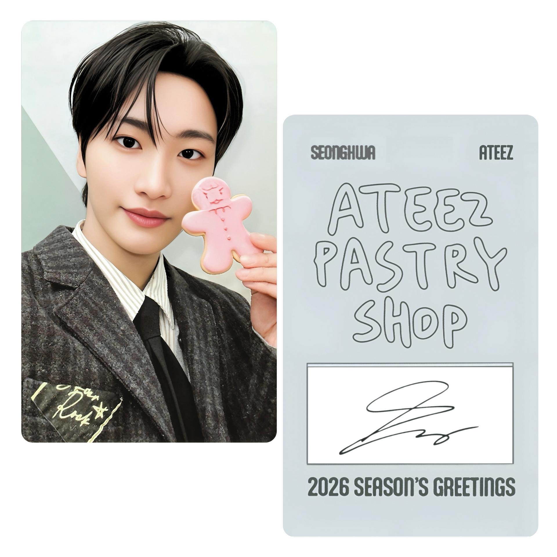 ATEEZ : Seasons Greetings 2026 : Pastry Shop Set A Cookie Photocards