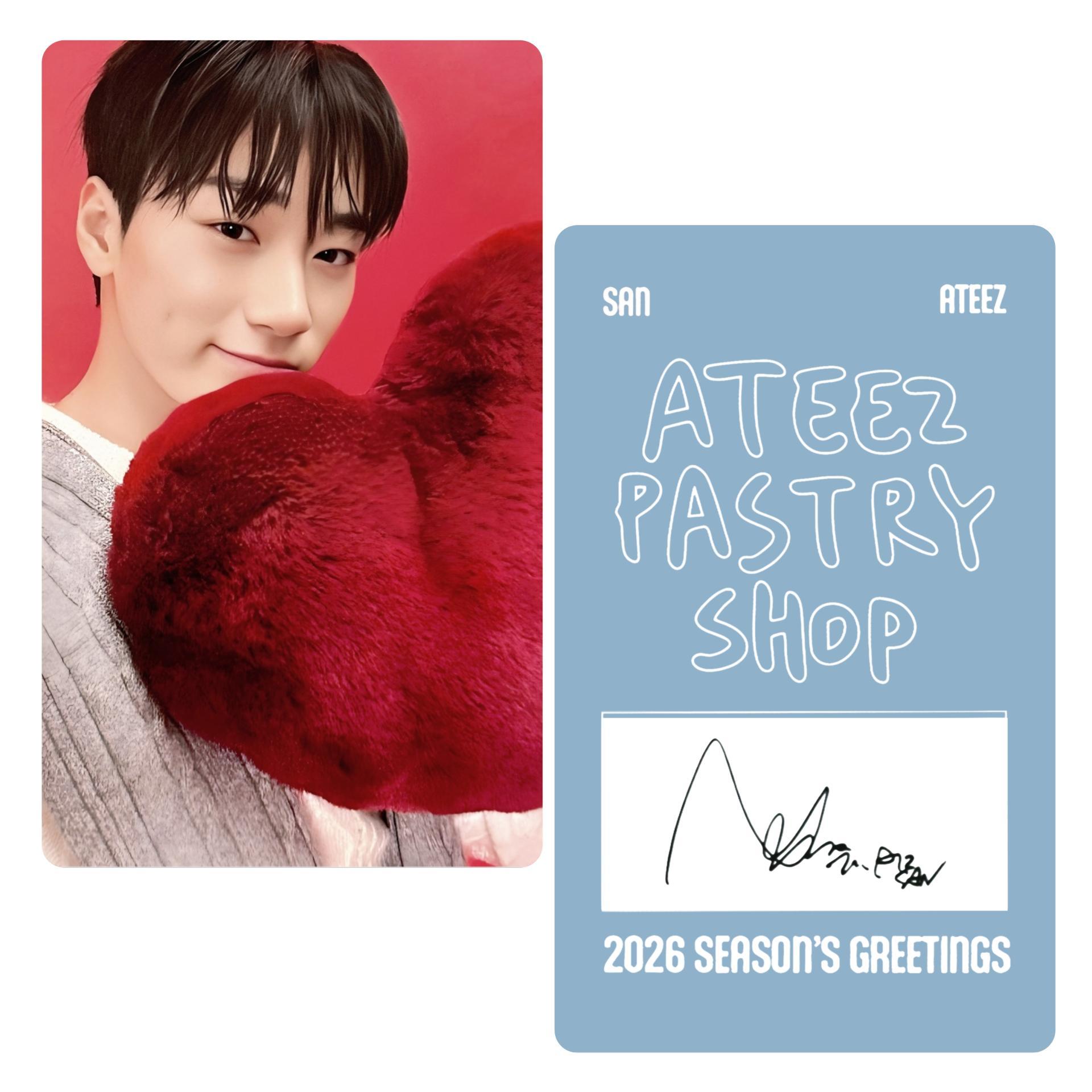 ATEEZ : Seasons Greetings 2026 : Pastry Shop Set B Photocards