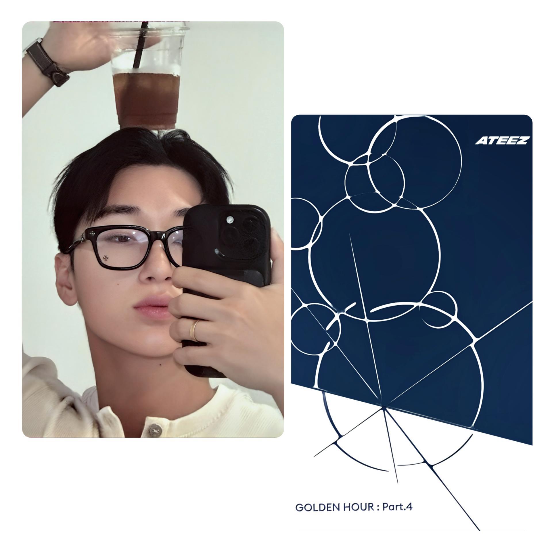 Ateez : San - Golden Hour 4 Digipack Coffee Photocards