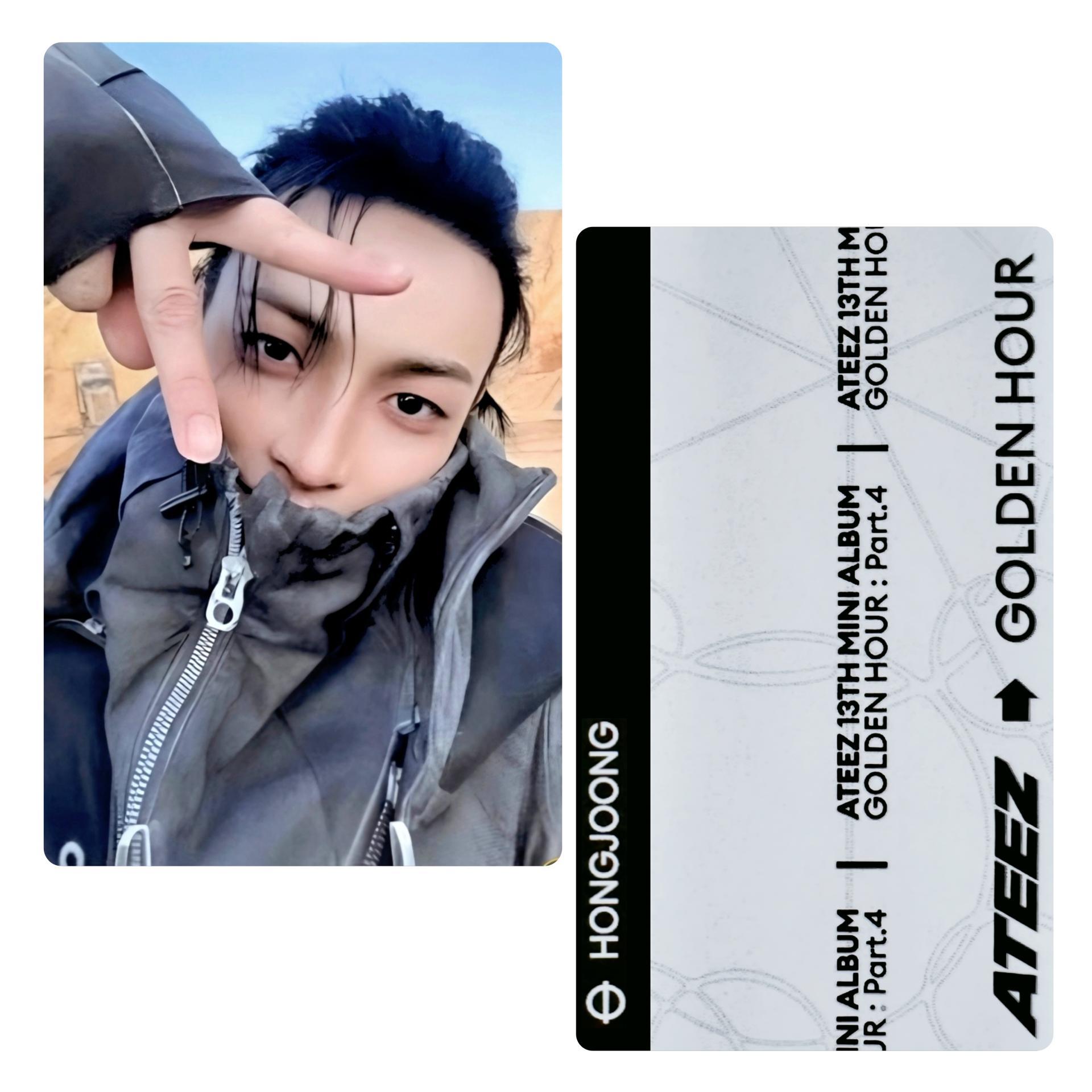 Ateez : Golden Hour 4 Soundwave Pop Up PVC Holder Photocards Hongjoong