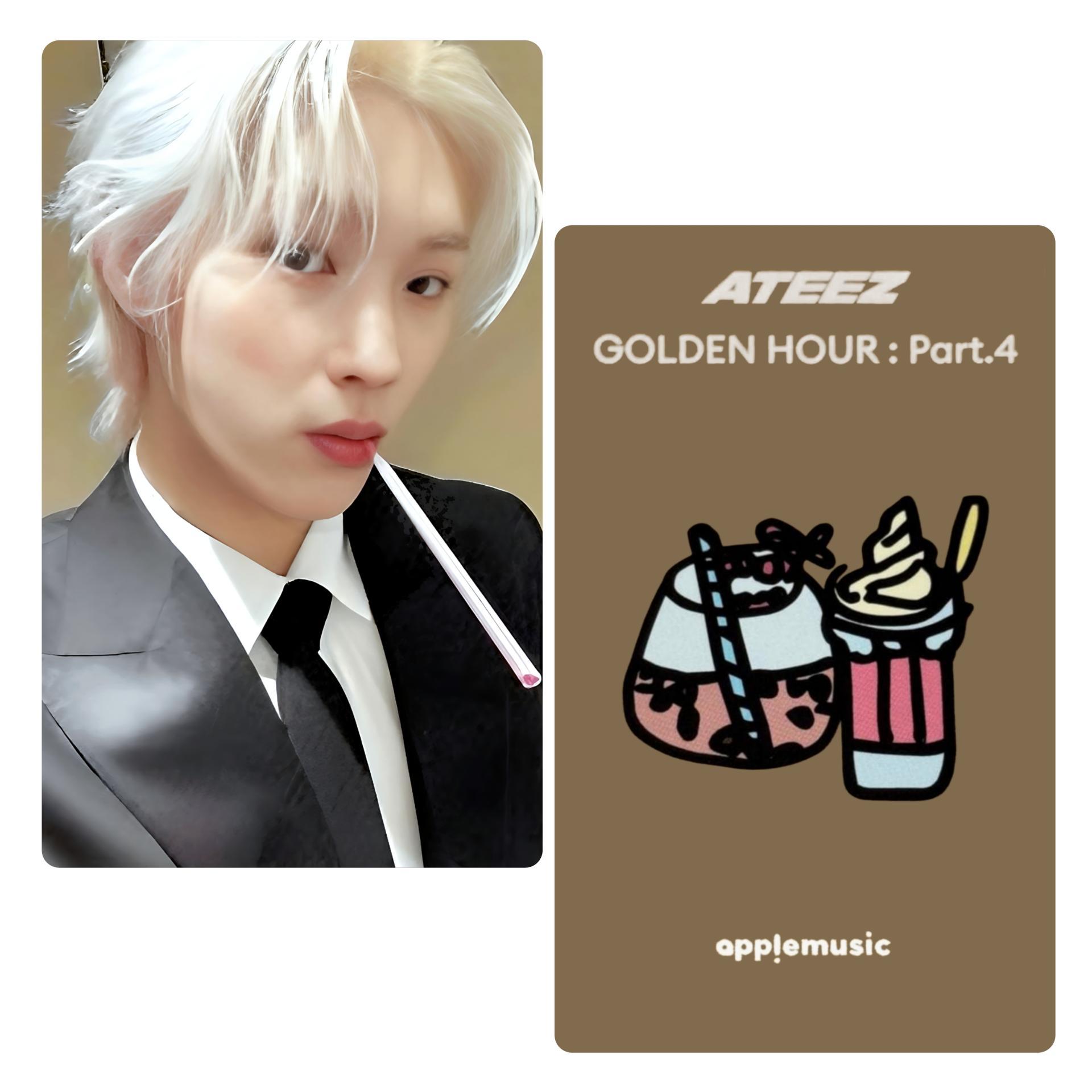 Ateez :Golden Hour 4 Apple Music Drink Event - Mingi Photocards