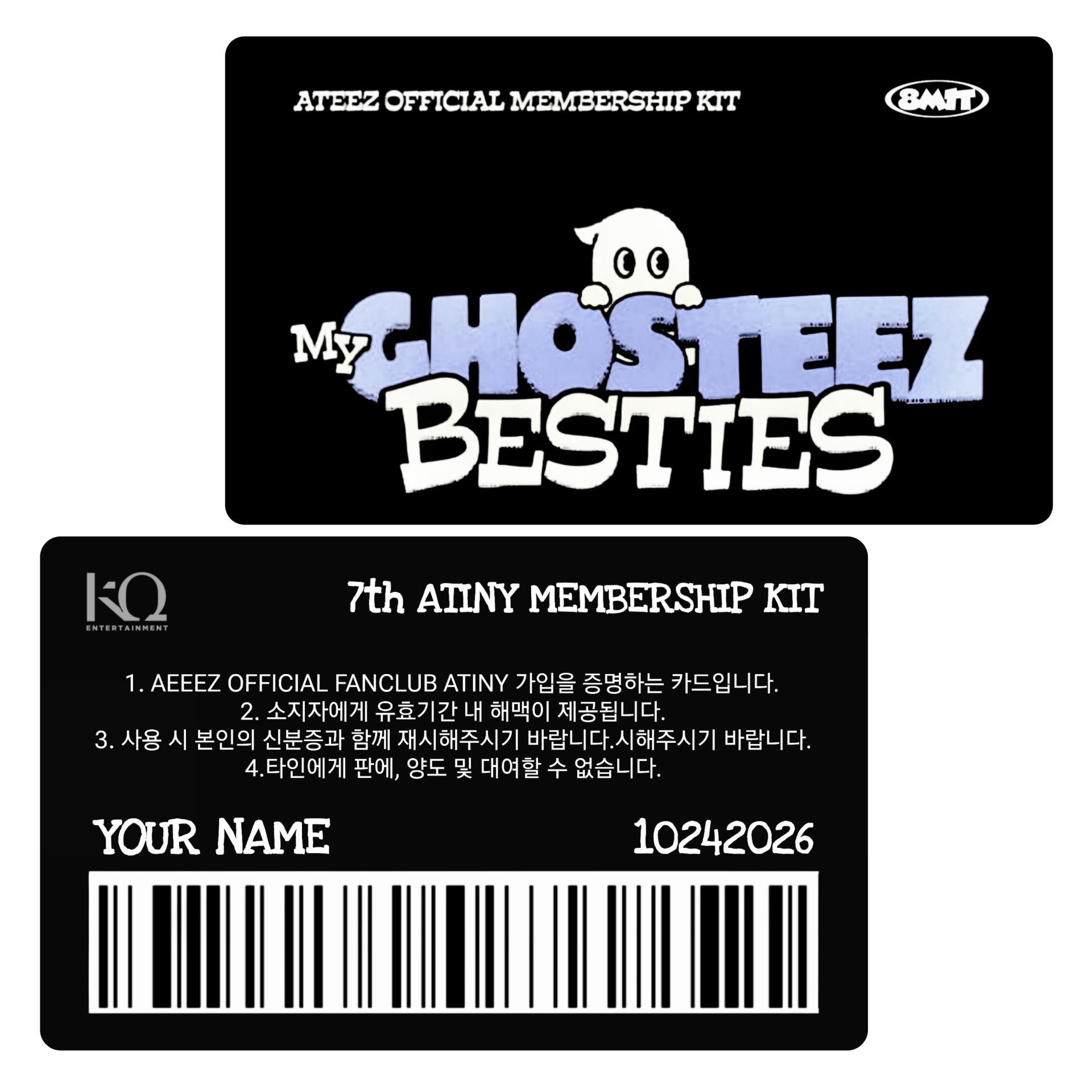 ATEEZ Personalized 7th Membership Kit Ghosteez Besties Photocards 2026