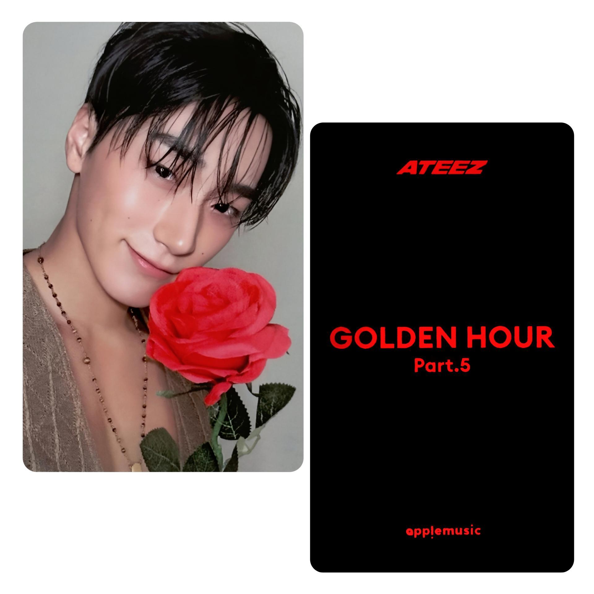 ATEEZ : Golden Hour 5  Apple Music Digipack War of Roses Photocards