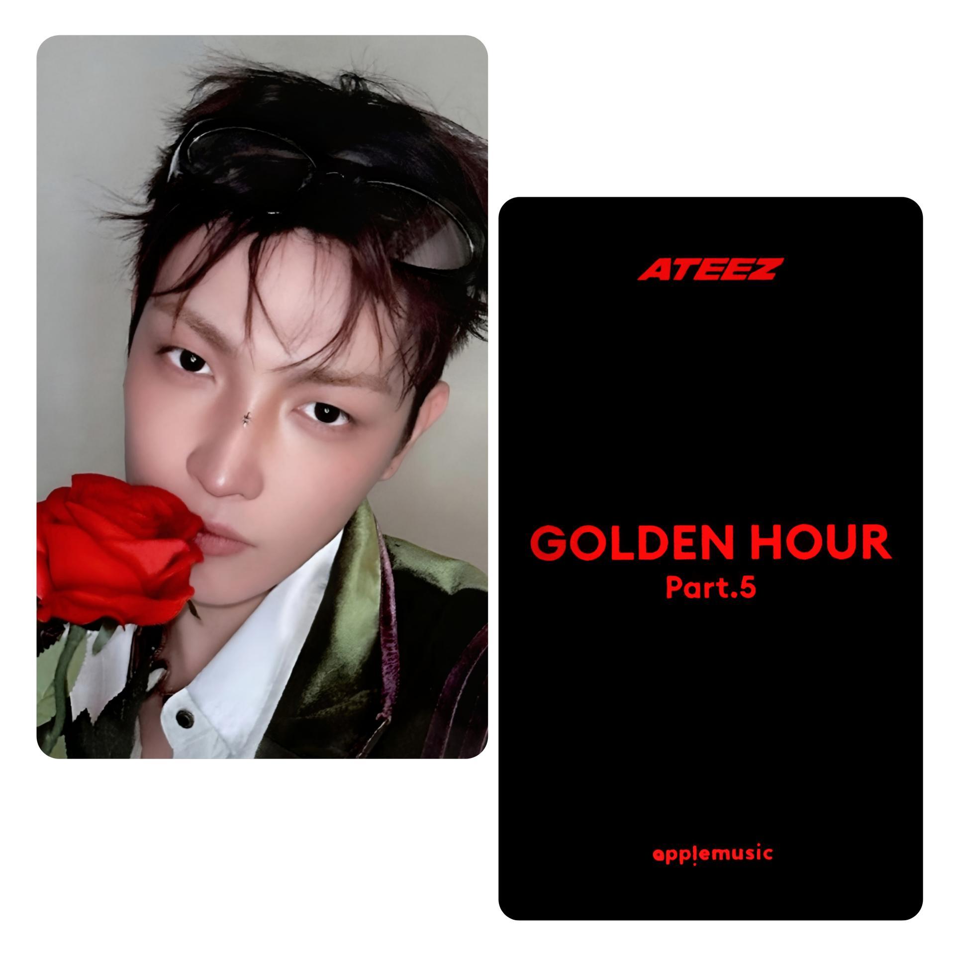 ATEEZ : Golden Hour 5  Apple Music Digipack War of Roses Photocards