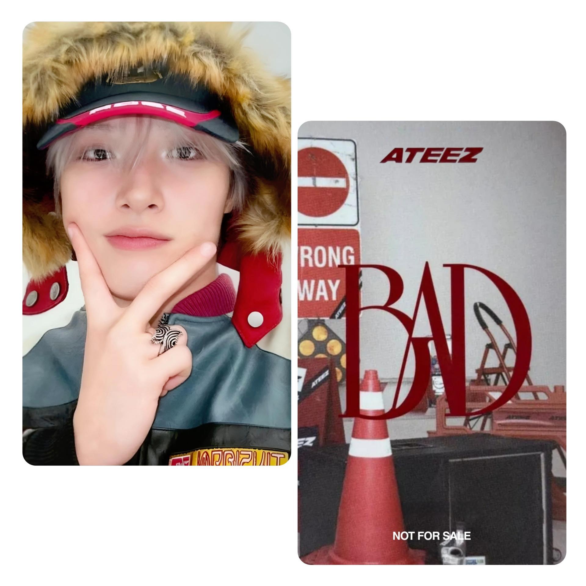 Ateez : BAD - Japan Fan Club Ver 1 Photocards Mingi