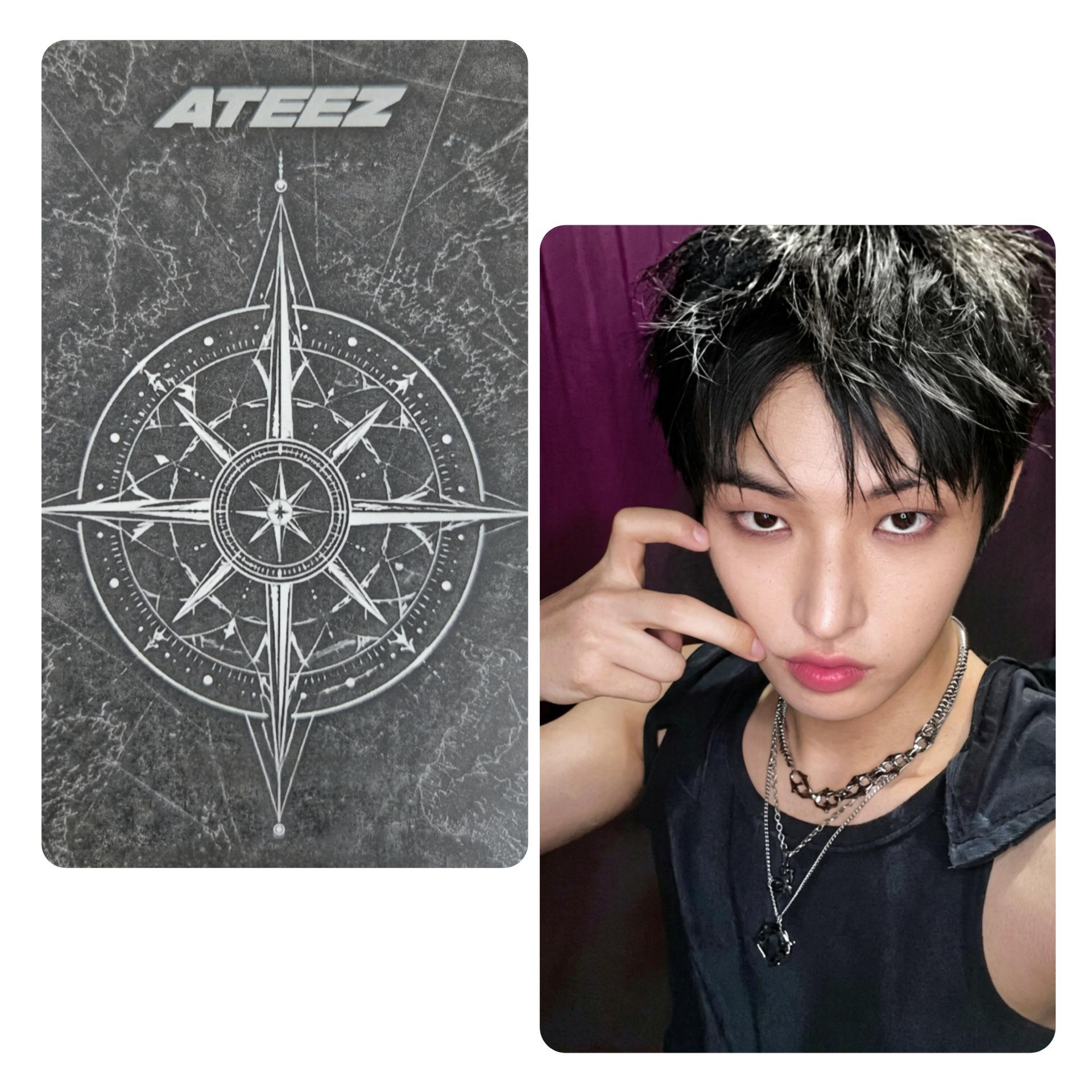 Ateez : Fanplay Metal Pin Set Photocards Mingi