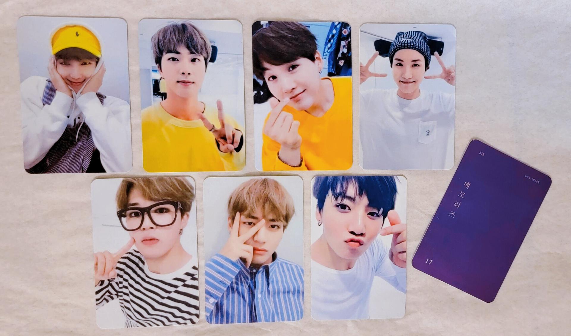 BTS Memories of 2017 Blue Ray Cards
