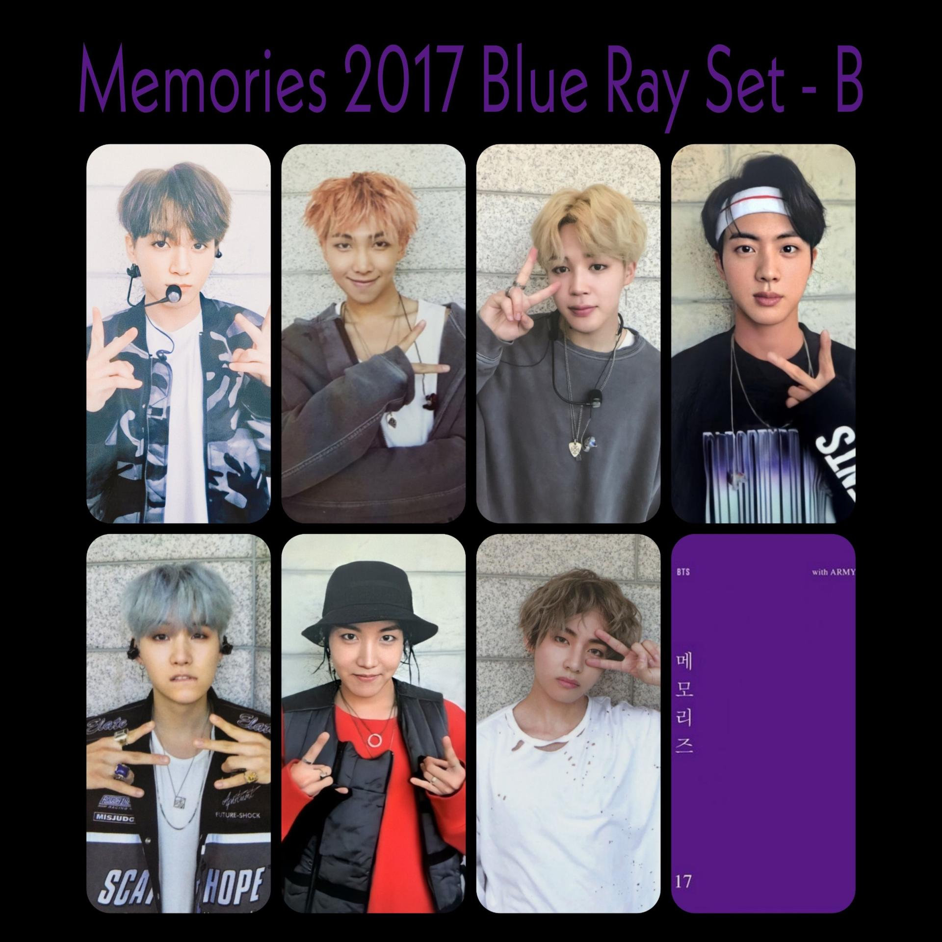 BTS Memories of 2017 Blue Ray Cards