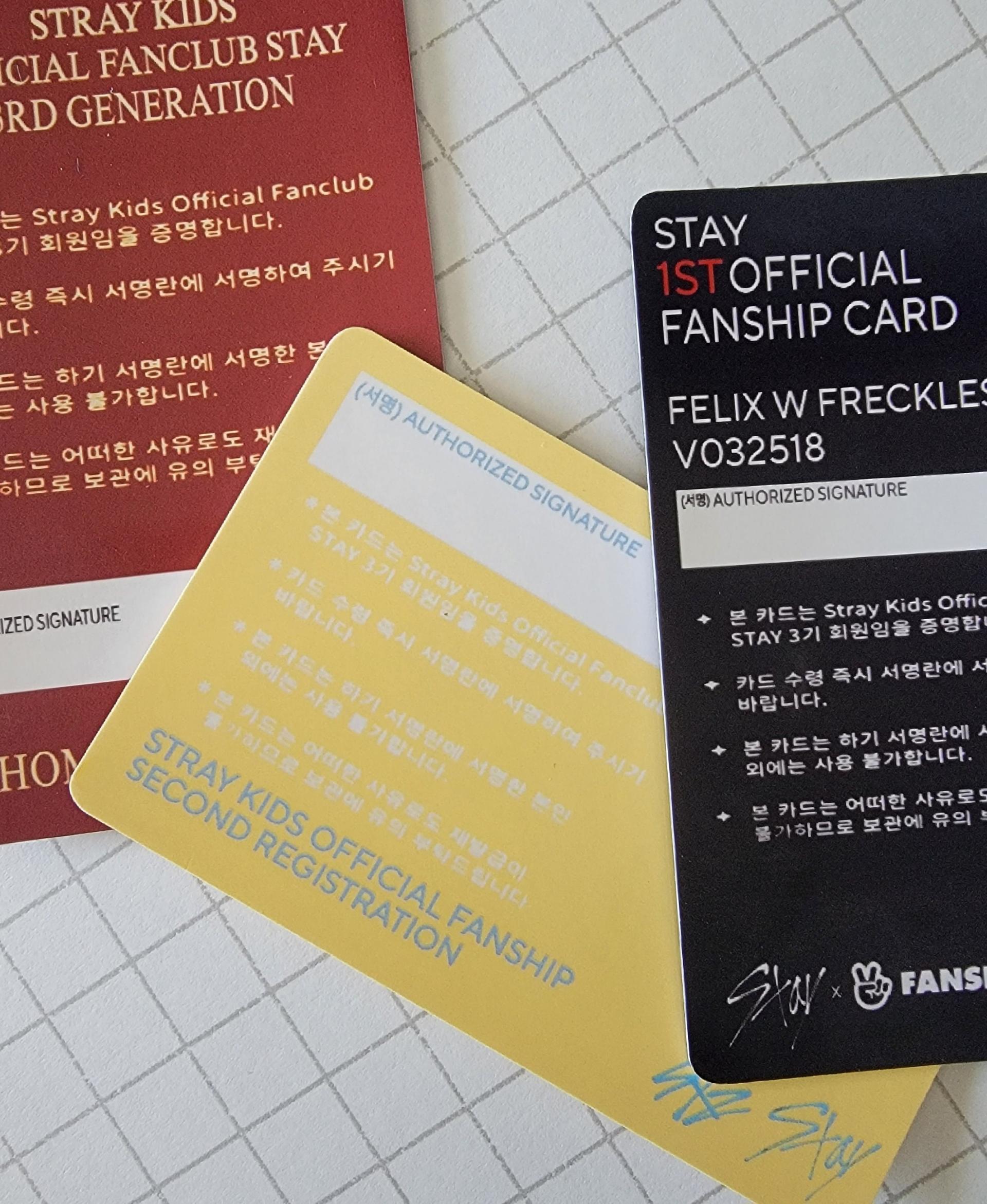 Stray Kids Personalized Stay Membership cards