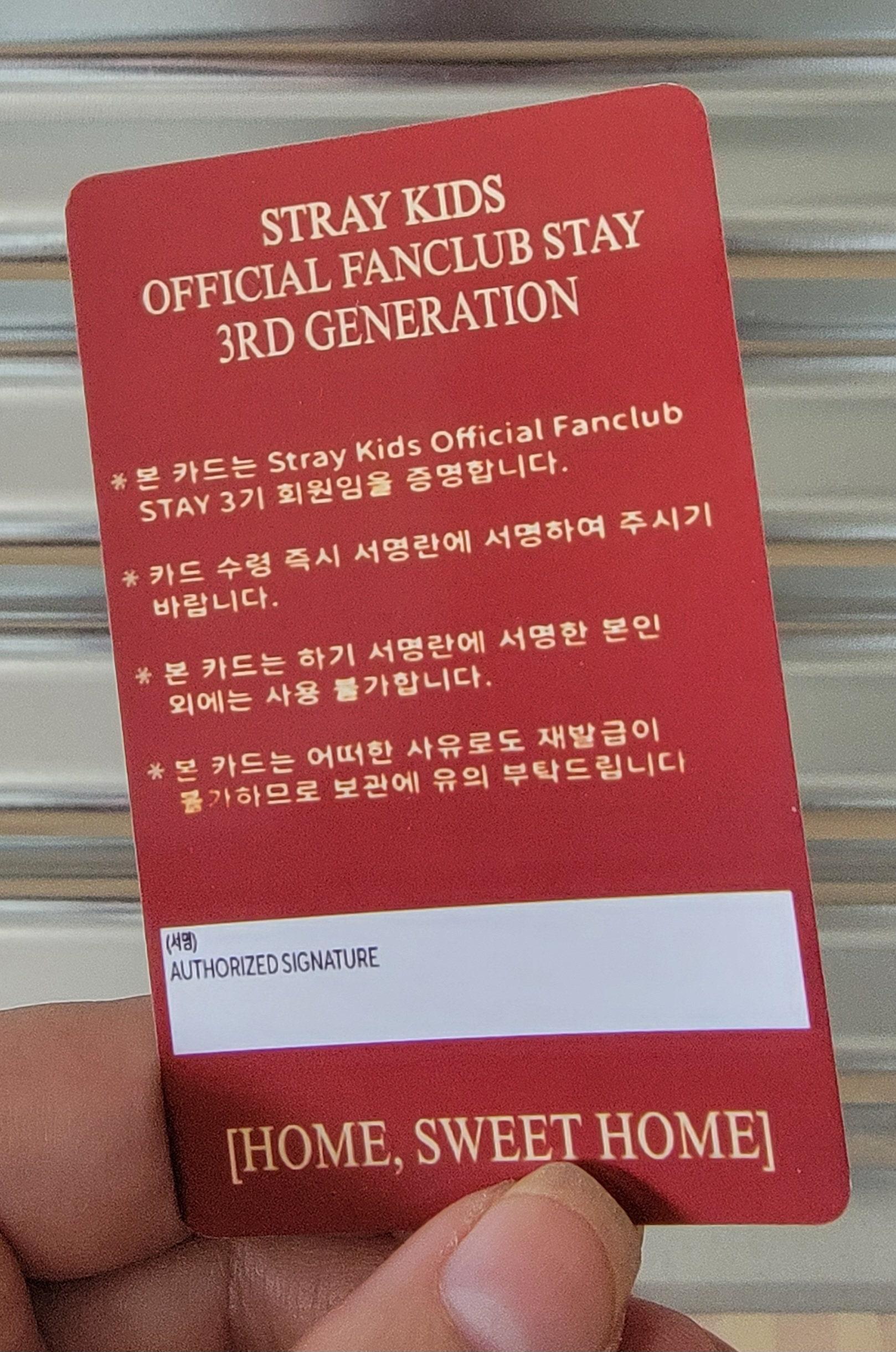 Stray Kids Personalized Stay Membership cards