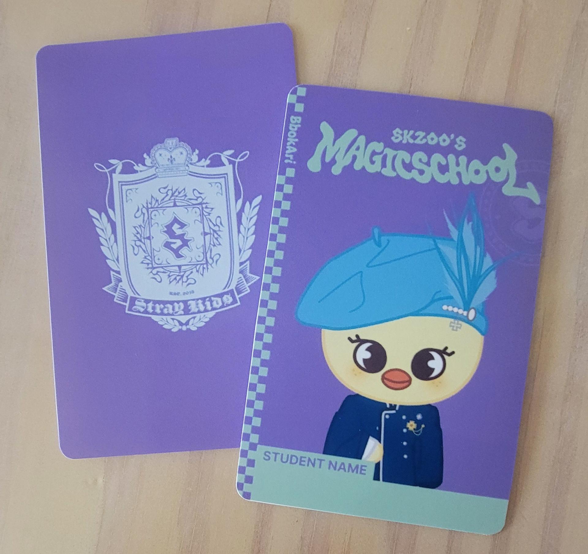 Stray Kids Magic School 4th fanmeeting POP UP Cafe Skzoo ID photocards