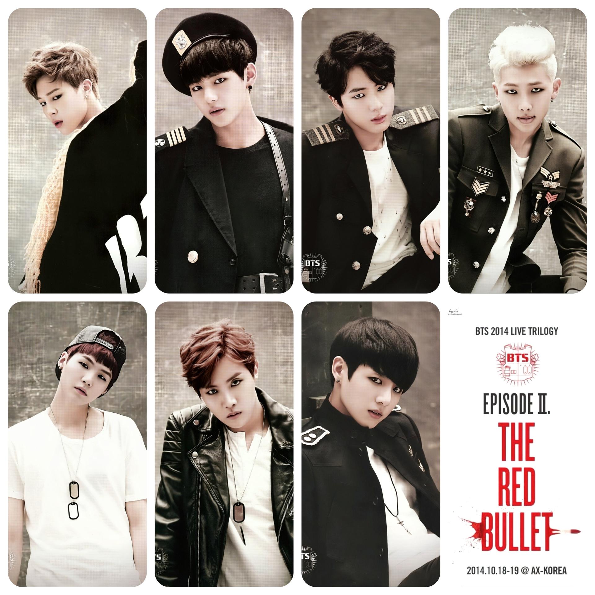 BTS Red Bullet Hello Session Postcards