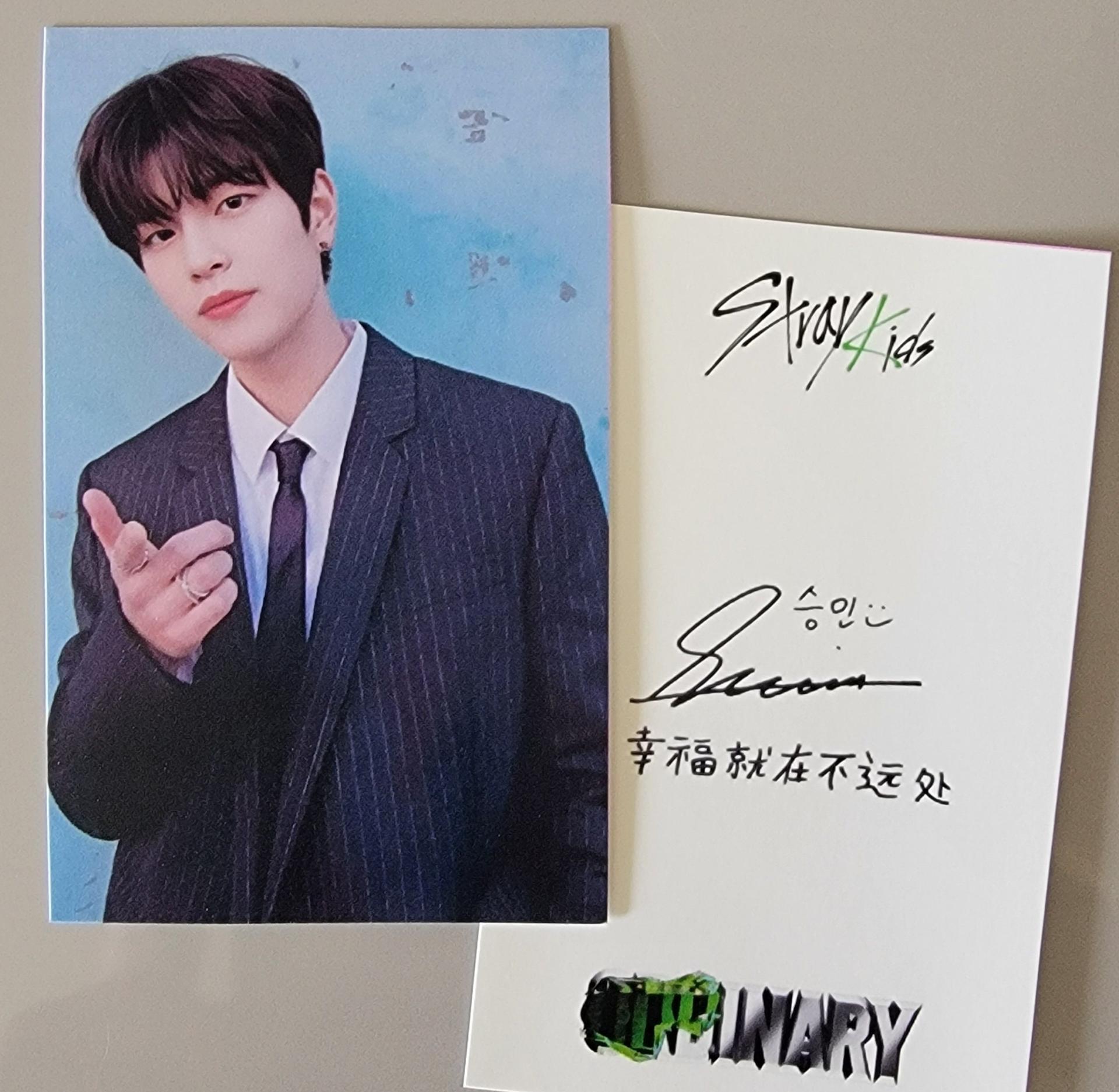 Stray Kids Oddinary YZY with fans Video Call Fansign 2 photocards