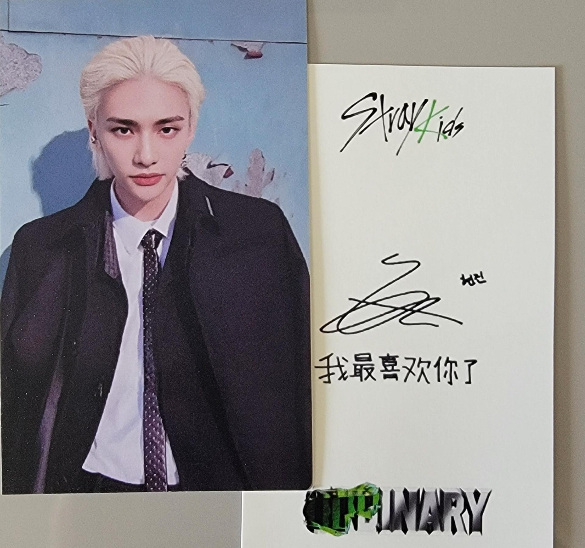 Stray Kids Oddinary YZY with fans Video Call Fansign 2 photocards