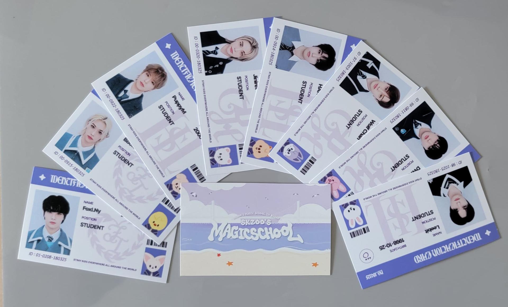Stray Kids - Magic School 4th fanmeeting ID Cards photocards