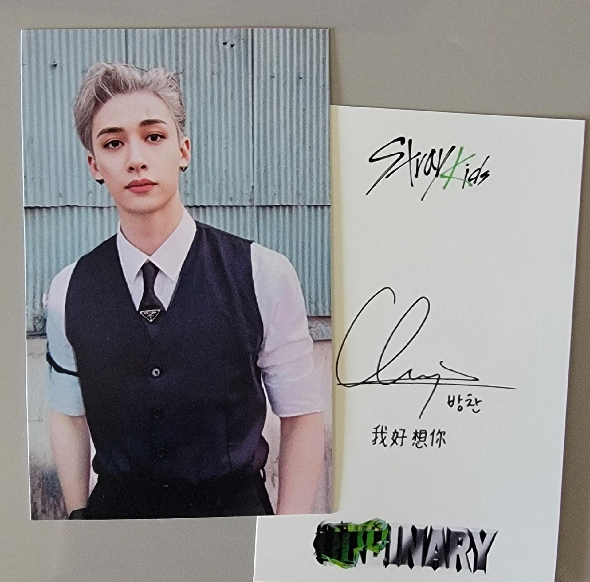 Stray Kids Oddinary YZY with fans Video Call Fansign 2 photocards
