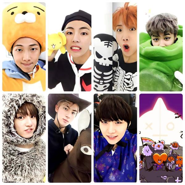 BTS 2016 Halloween Selfie Photocards