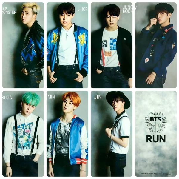 BTS Run Photocards